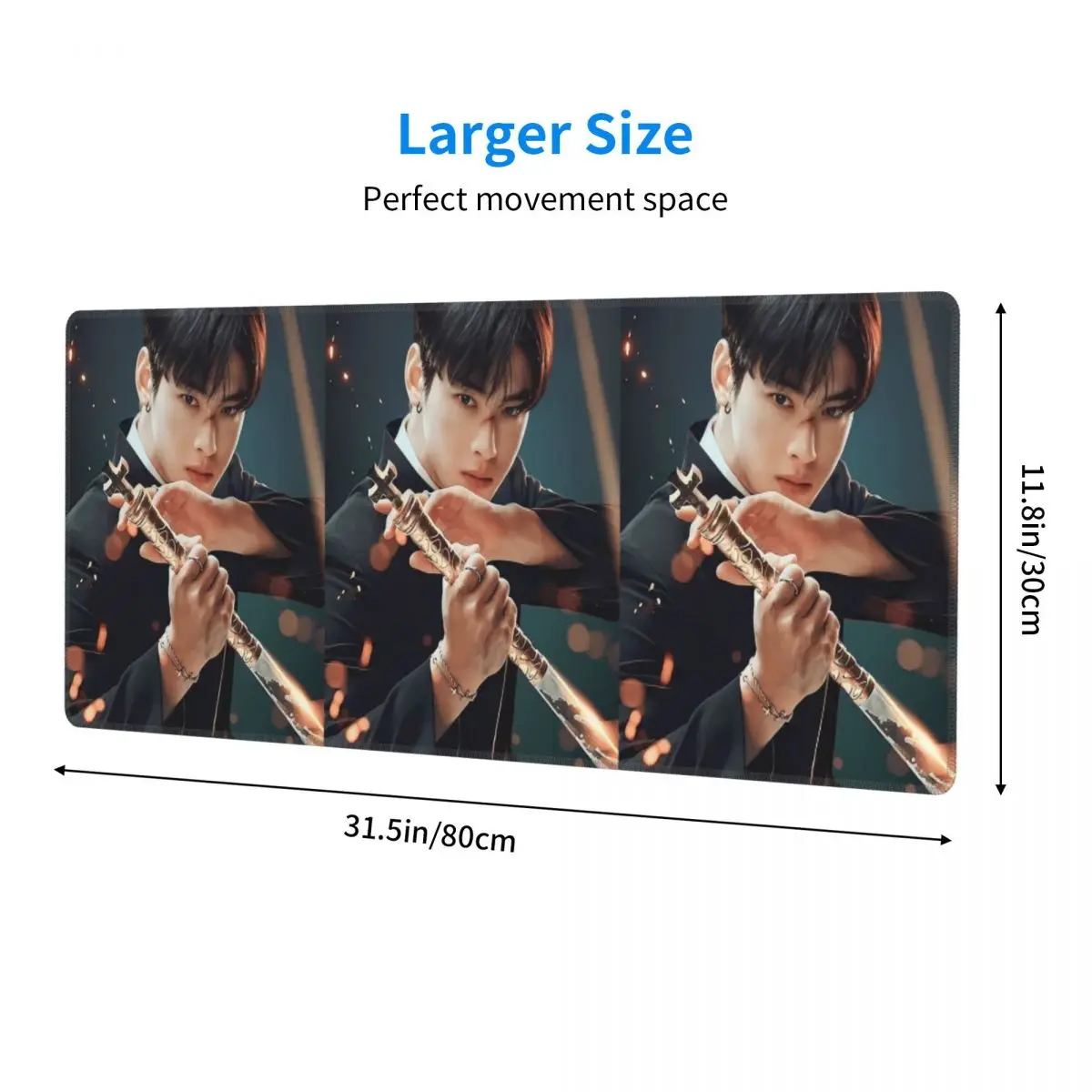 Cha Eunwoo Large Mouse Pad Computer Keyboard Mouse Mat Gaming PC Laptop Desk Mat Office Accessories Table Mats