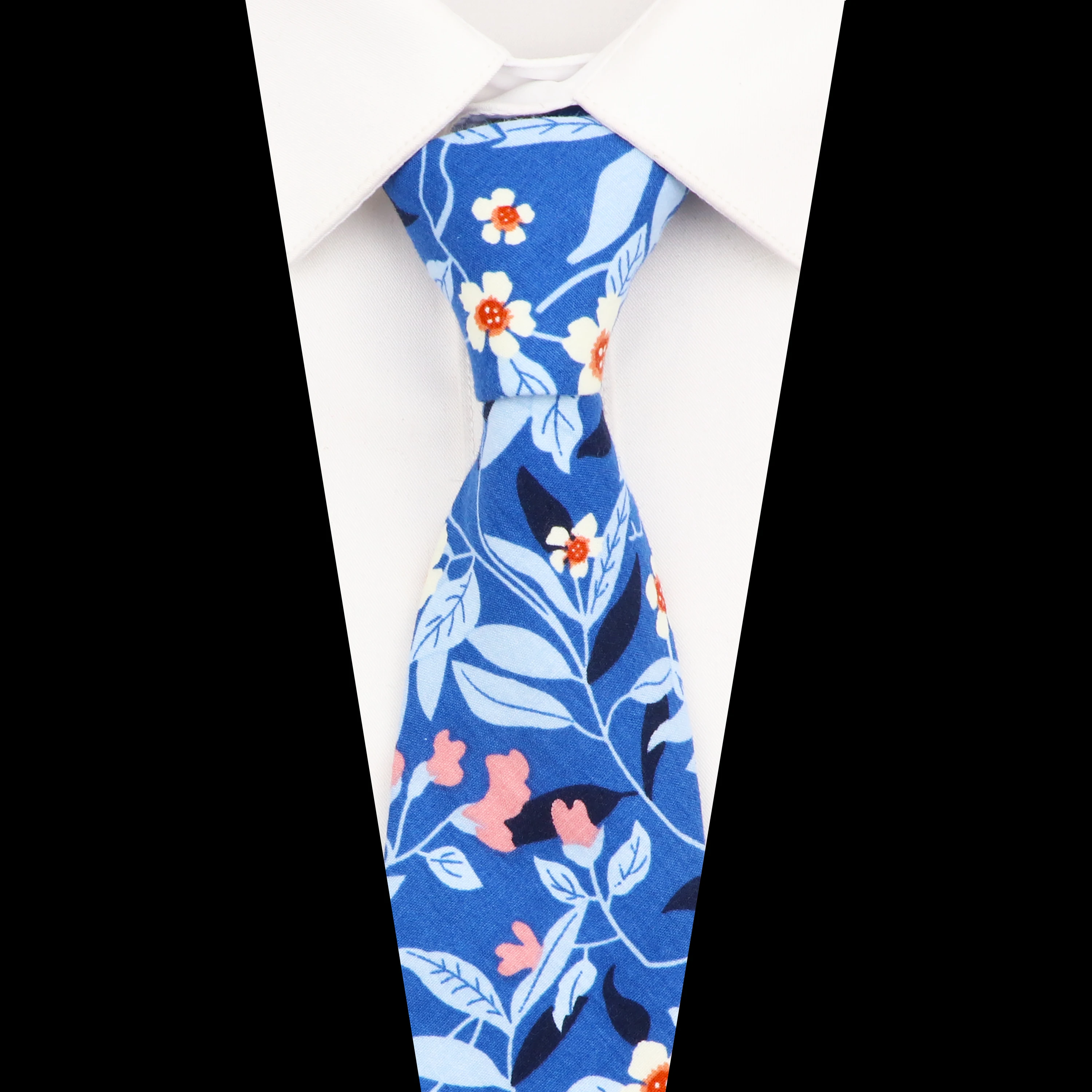 New Fashion 7cm Floral Print Neck Tie Women&Men Wedding Butterfly Dress Tuxedo Accessory Pink Blue Retro Cotton Casual Cravatas