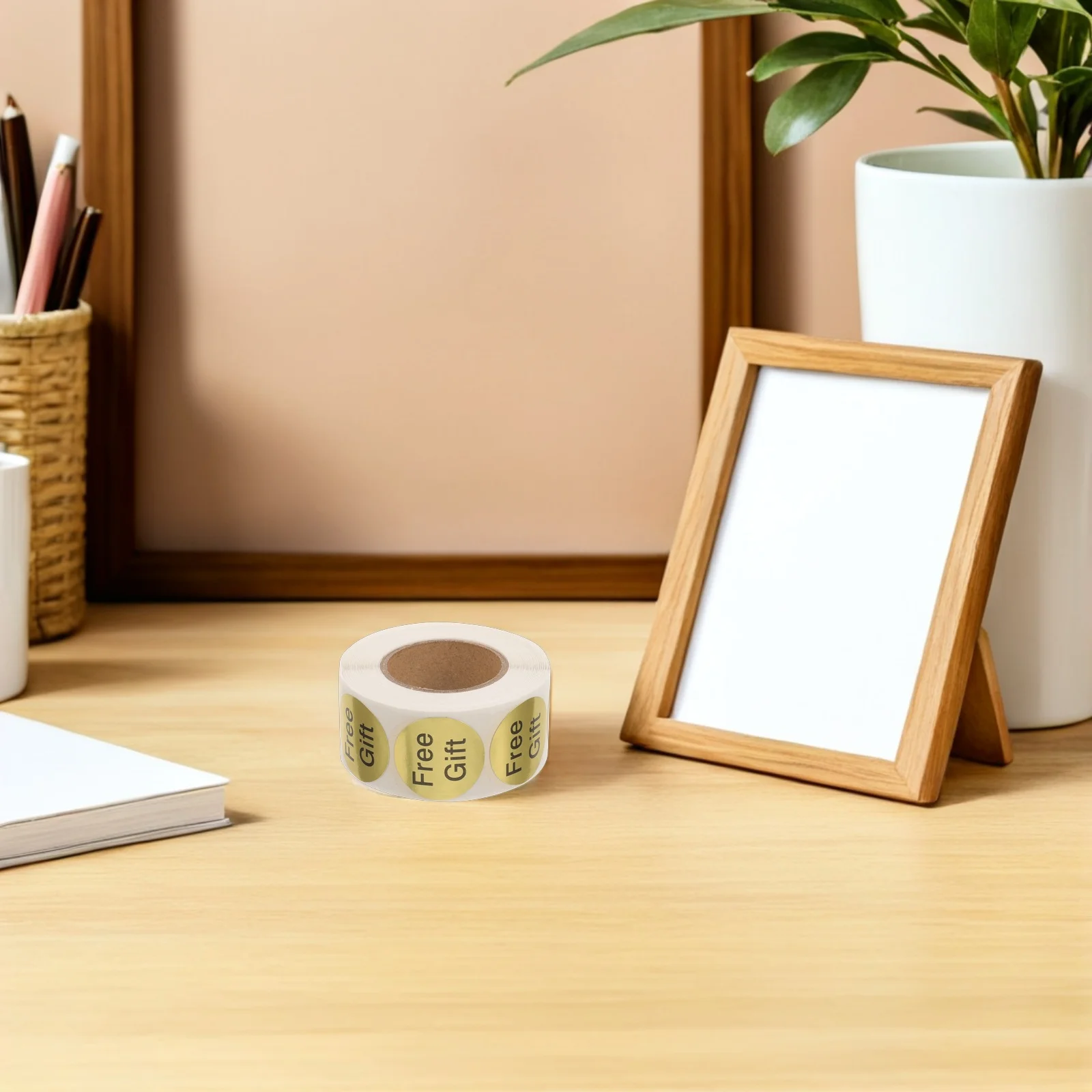 1000 قطعة من ملصقات الهدايا المجانية لمتجر البيع بالتجزئة، شارات التعبئة والتغليف المزخرفة ذاتية اللصق، ملصقات تقدير العملاء