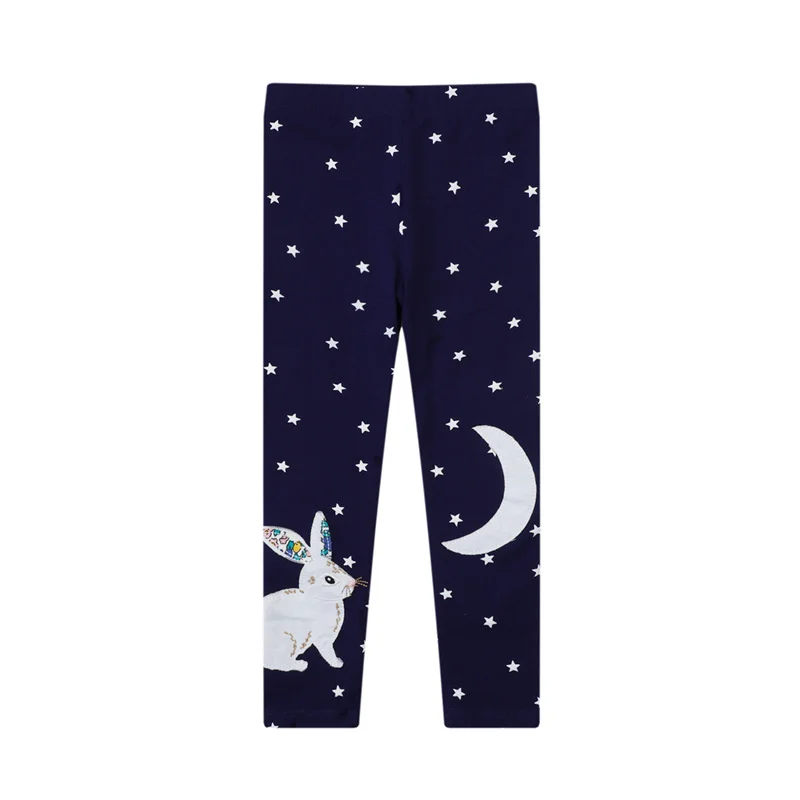 Leggings à rayures brodées avec animaux pour bébés filles, pantalon slim mignon, pantalon crayon pour tout-petits