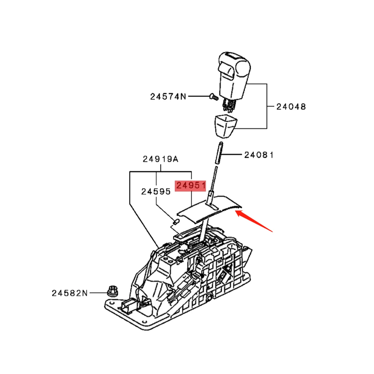 

5 шт. 2420A043 A/T рычаг переключения передач для Mitsubishi Montero Sportero Pajero Sport 2005-2015