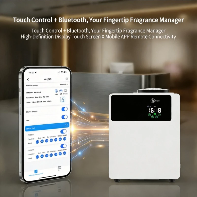 Large Capacity 800ml Commercial Scent Diffuser HVAC Smart Aroma Machine with App Control Hotel Fragrance Dispenser 2000cbm