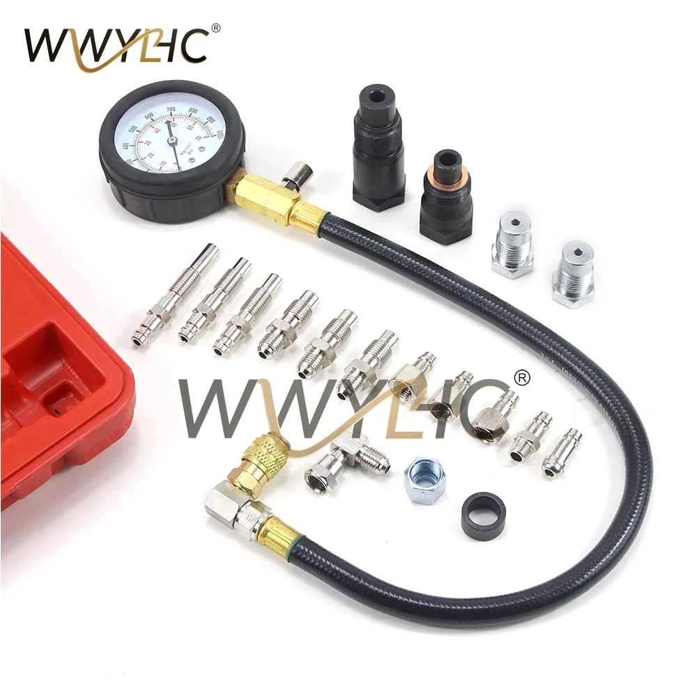 TU-15A Engine Compression Tester Tool Kit Cylinder Pressure Gauge 0~1000PSI
