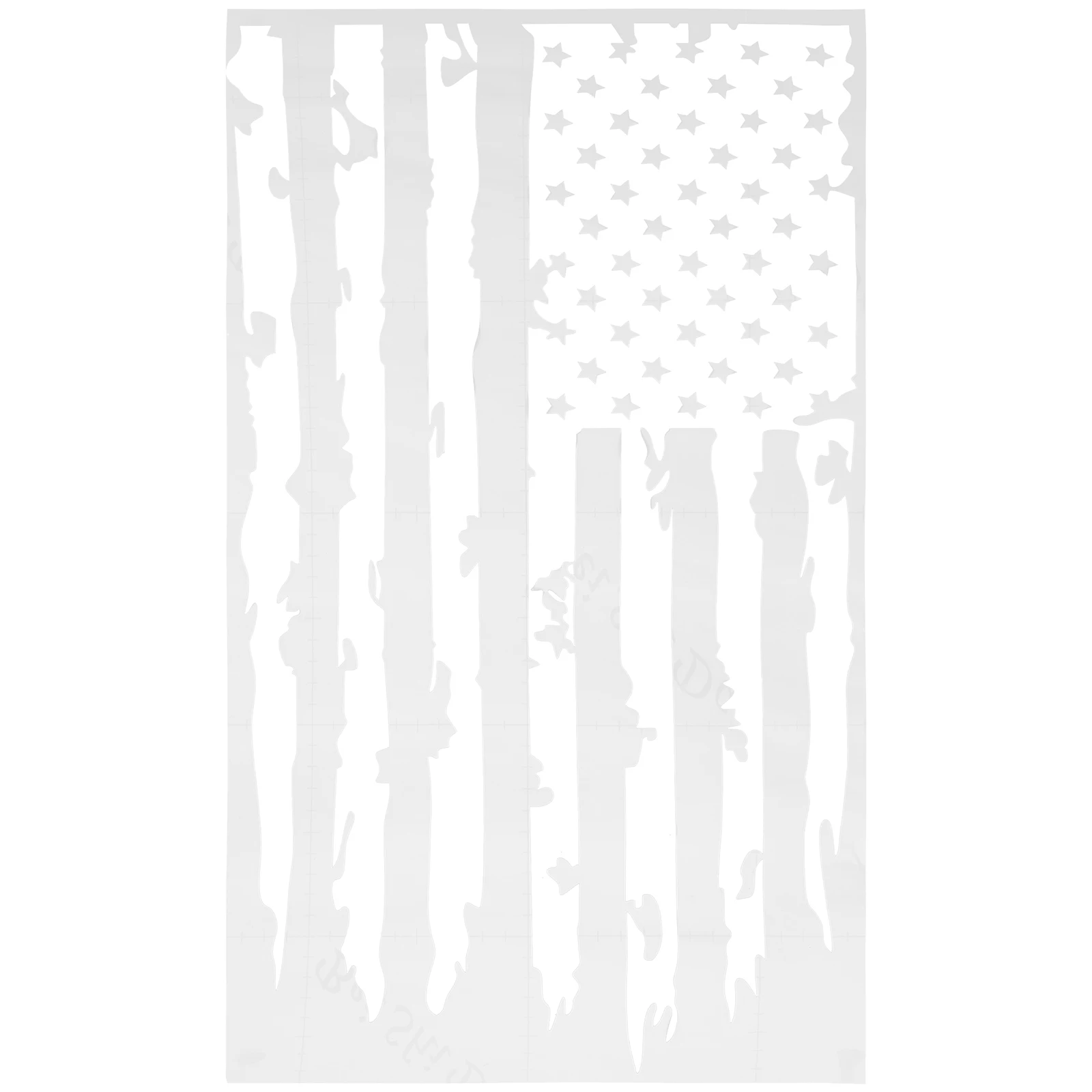 

1pc American Flag Car Sticker White Pvc Vehicle Body Decor Waterproof Patriotic Auto Exterior Stickers for Car Door Window