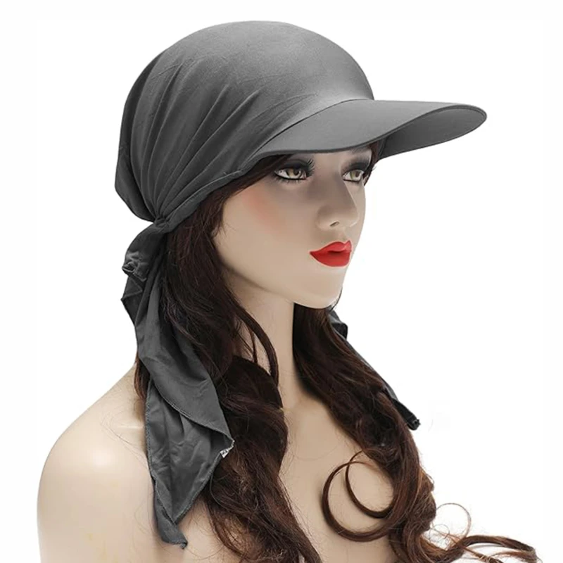 Nieuwe Zonnehoeden Instant Hijaab Cap Voor Vrouwen Muts Voile Moslim Sjaal Wikkel Baseball Caps Bandana Hijab Motorkap Tulband