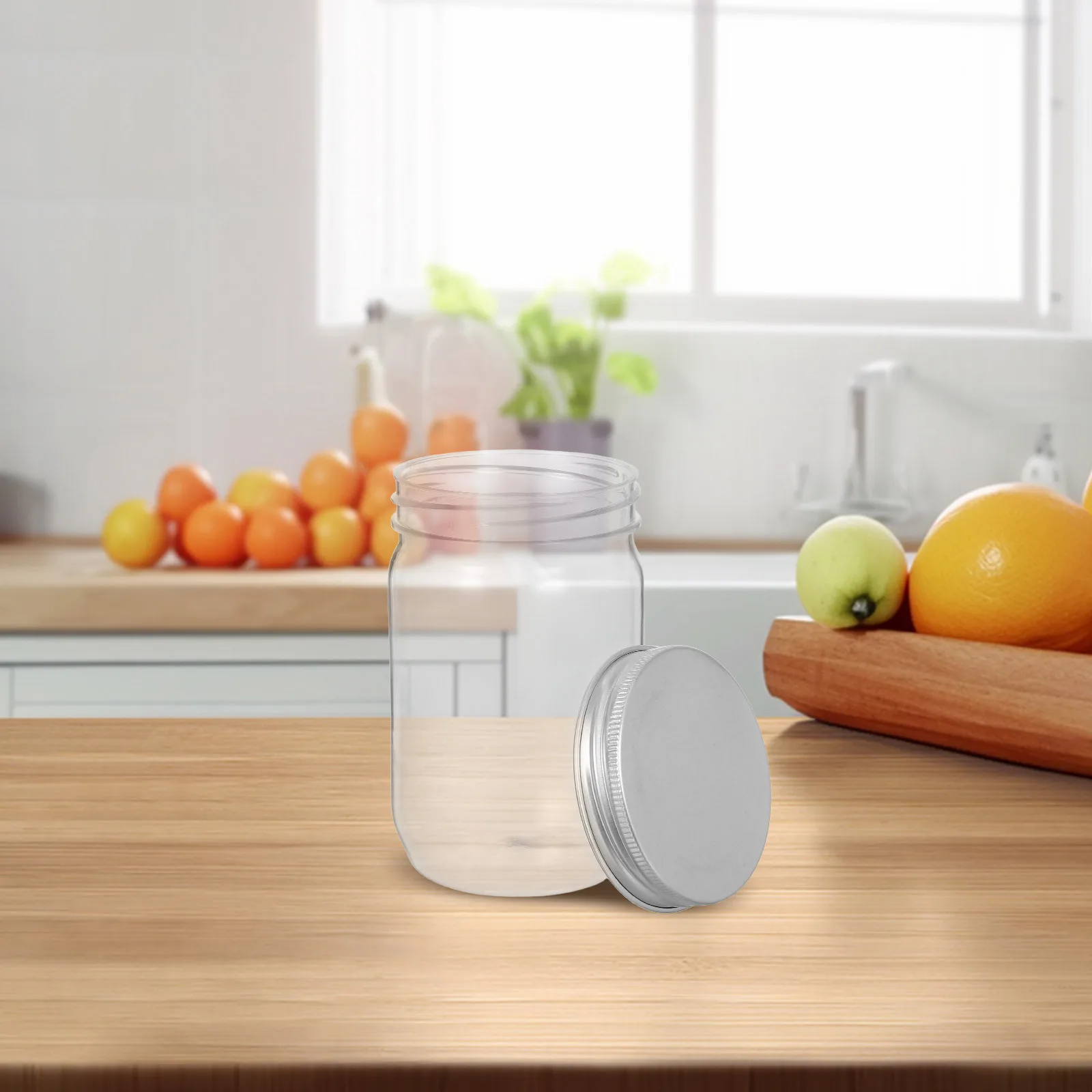 Frascos de plástico transparente, 6 peças, tampas herméticas, recipientes de armazenamento reutilizáveis para doces, lanches, artesanato, organização de despensa