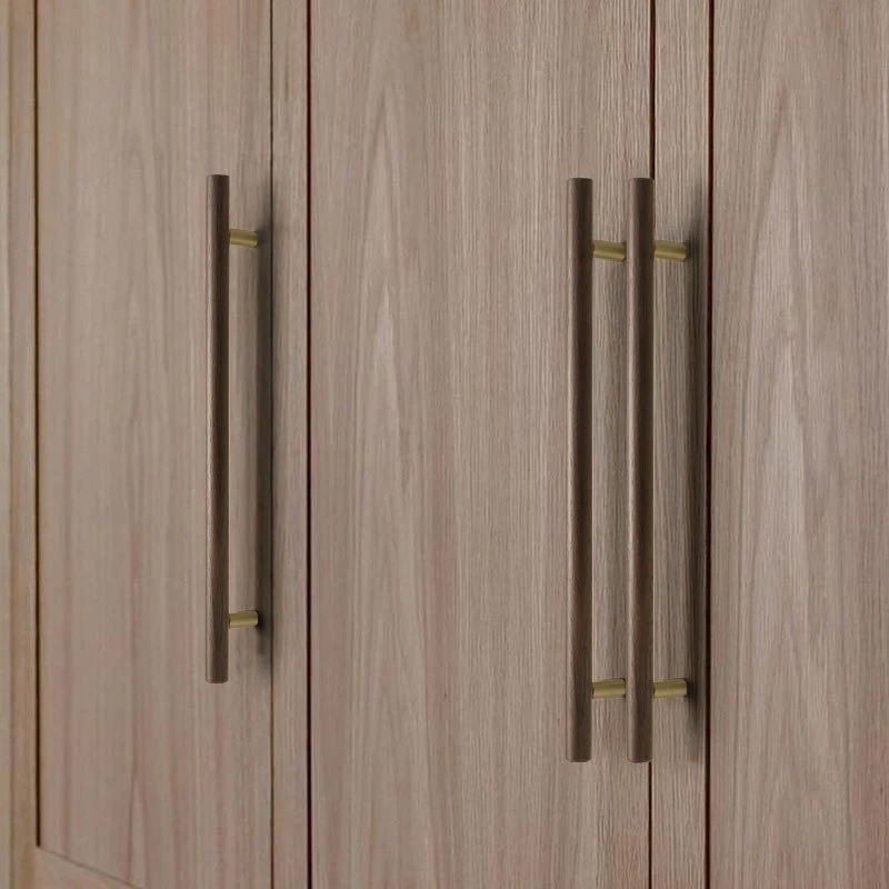 Japanese Retro Pastoral High-End American Walnut Cabinet Door Handle for Wooden Shoe Cabinet Wardrobe - Rustic Handle