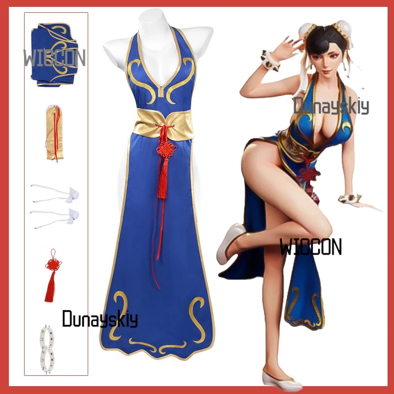 

Chun-Li Street cosplay Fighter Sexy cheongsam lion dance performance costume cosplay anime Halloween costume