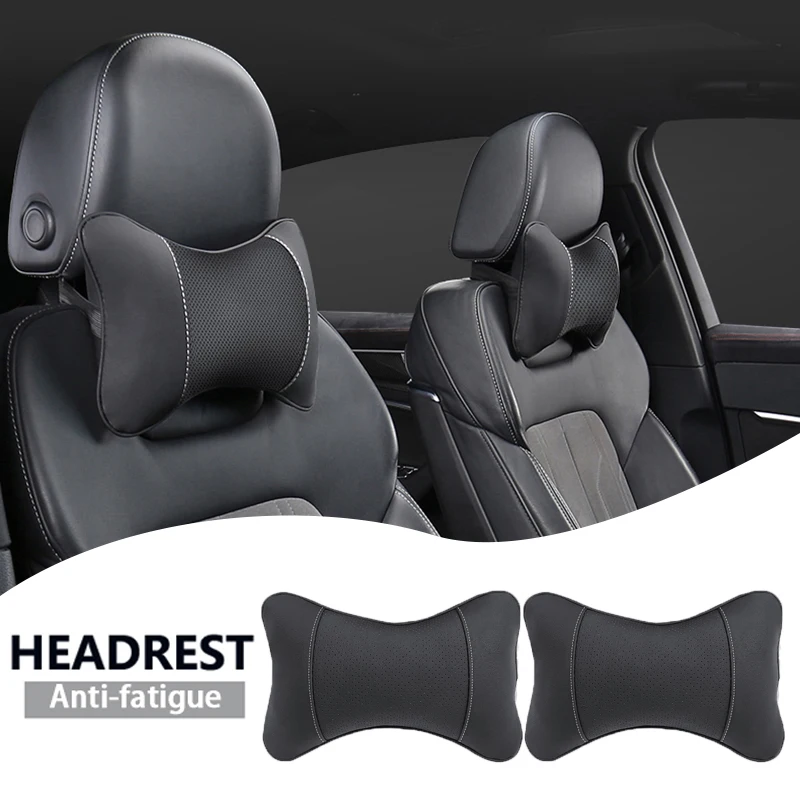 Подголовник автомобильного сиденья из искусственной кожи, дышащая подушка для шеи, подушка для Seat Ibiza 6l 6J Leon Mk3 mk2 5F 2 Cupra Alhambra Ateca Altea FR