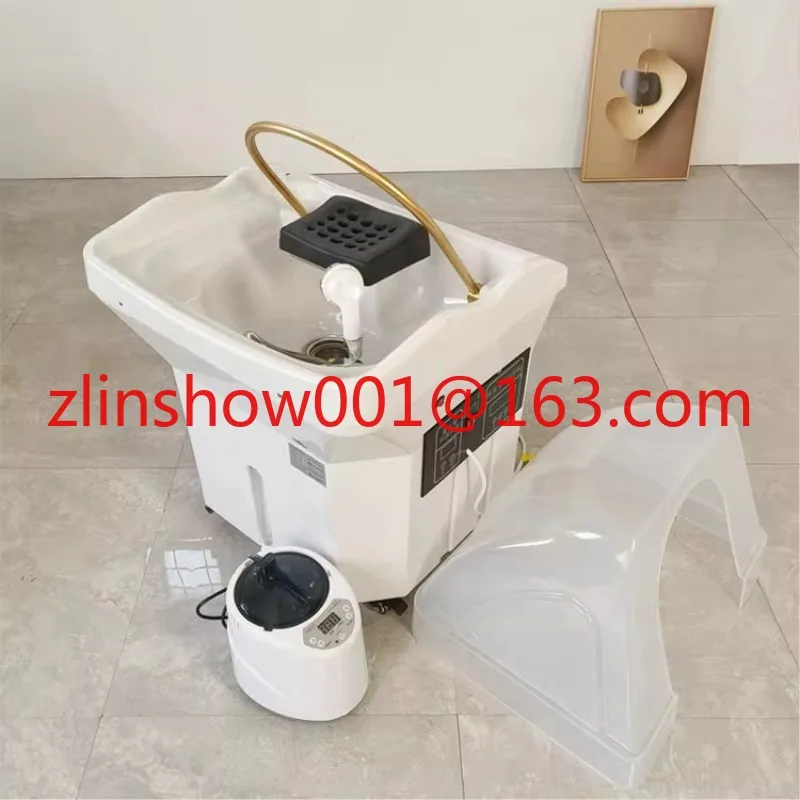 Movable Shampoo Basin Head Therapy Machine Supporting Massage Couch Facial  Household Fumigation  Circulation Shampoo Machine