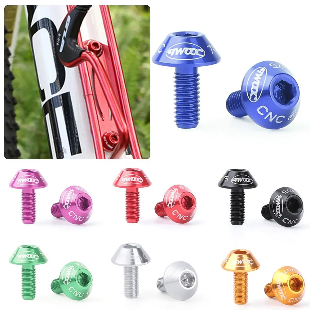 2pcs Colorful Bike Accessory Aluminum Alloy Bolts Water Bottle Stainless Steel Screw Cage Holder Screw