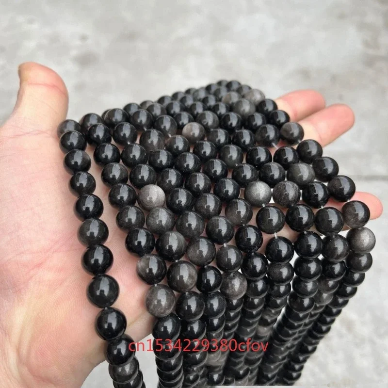 Natural Black Beads Bracelet Necklace Accessories DIY Jewellery Handmade Fashion Personality Lucky Gift