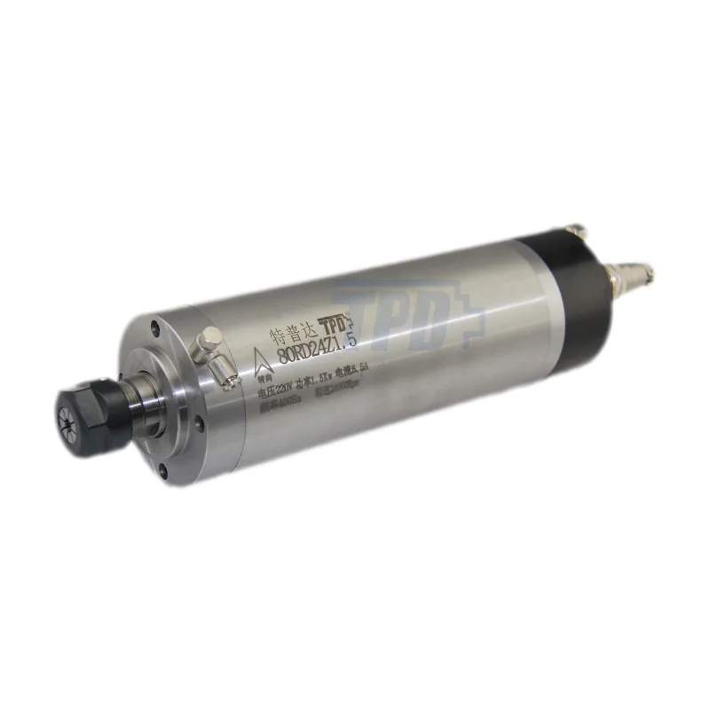 TPD Brand 80RD24Z1.5 ER16 CNC Spindle 1.5kw High Speed For Drilling Milling And Engraving With Core Motor Component