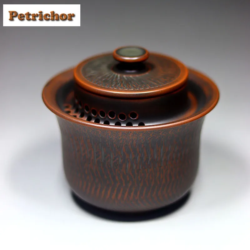 200ml Nixing Pottery Hand-held Gaiwan Boutique Tea Tureen Tea Bowl With Lid Kit Tea Making Cover Bowl Cha Accessories Craft Gift