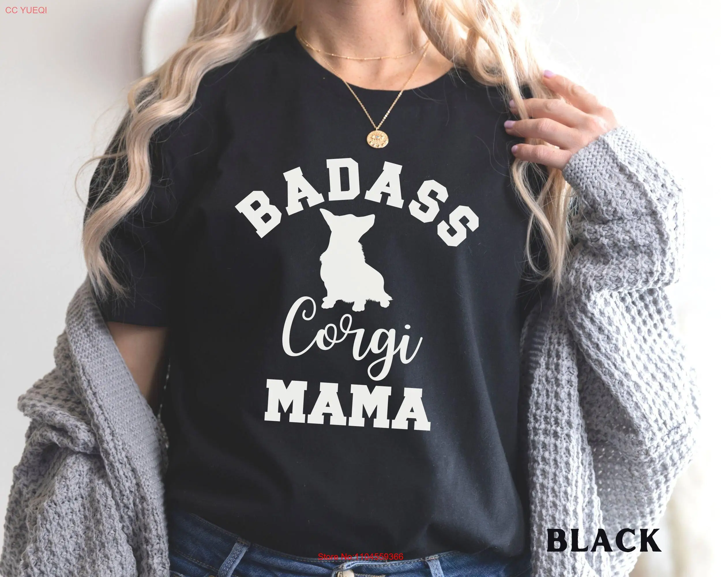 Corgi Mama T Shirt Badass Dog Lover Sassy Mom Animal Wife Strong Women's New Puppy long or short sleeves