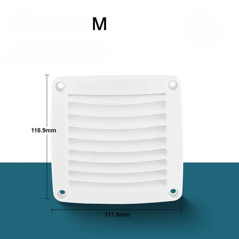 Onboard Ventilation White Marine Louver Vent 45 Degree Airflow Louvers Yacht Air Intake ABS Plastic Construction 45 Angled Slats