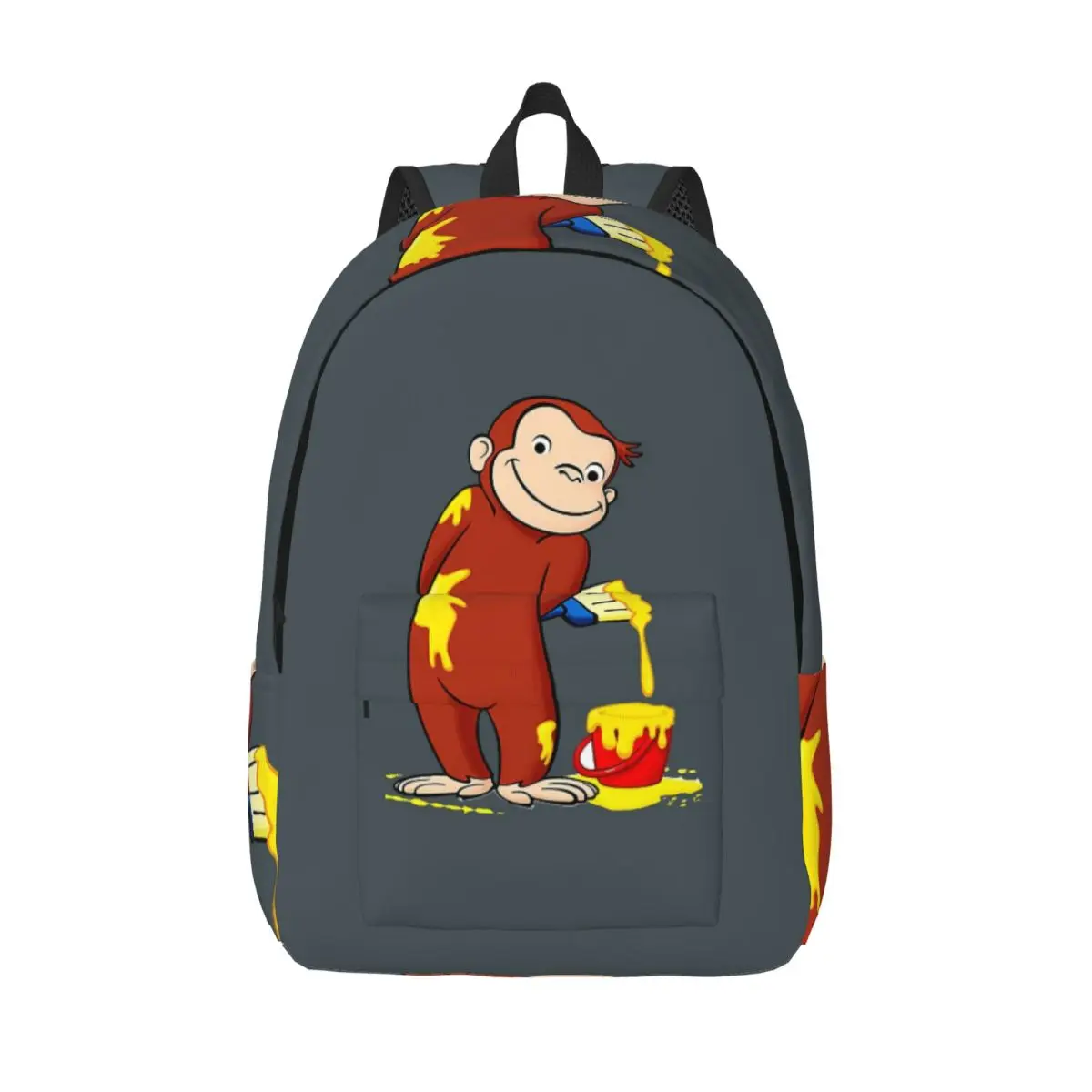 

Рюкзак Curious George Monkey With Yello для школьников, школьная сумка, походный рюкзак для путешествий, сумка для книг для мальчиков и девочек, сумки на плечо