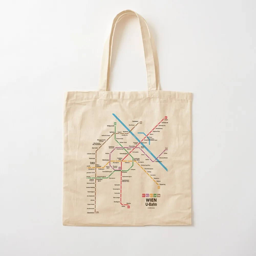 

WIEN U-Bahn Map Tote Bag Women bags shopping bags foldable canvas tote bags Canvas Tote Bag