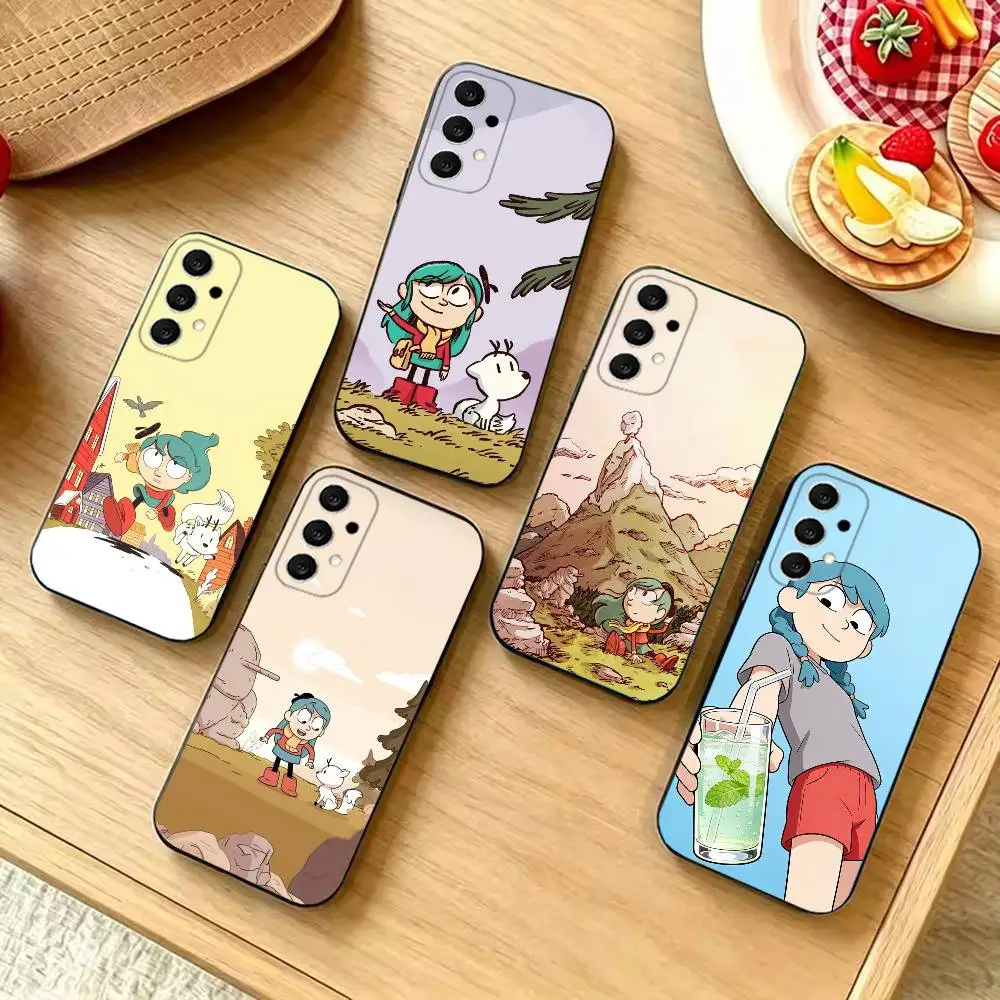 Hot H-Hilda Girl Lovely Shockproof Black Cell Phone Cover, Fit for Samsung S20,S21,S22,S23,S24,S25,S26,Ultra,Plus,FE,Lite