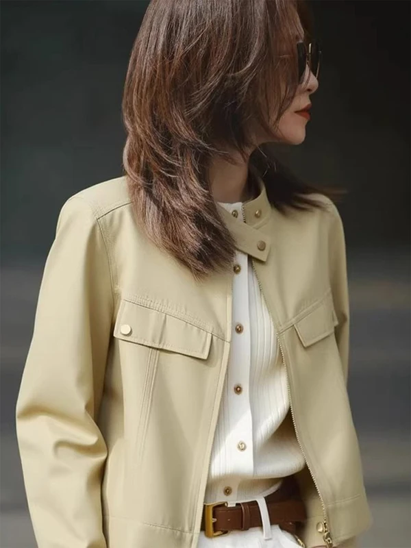 Stylish Women's Jacket Spring 2026 New Arrival Korean Style Standard Fit Short Outerwear Fashionable Trendy Youthful Top