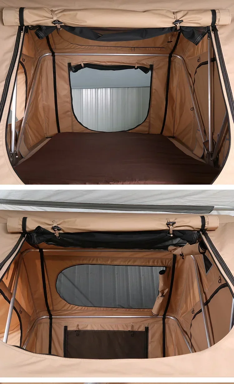 Manufacturer car roof top tent outdoor camping long car soft top cloth house quick drive roof tent