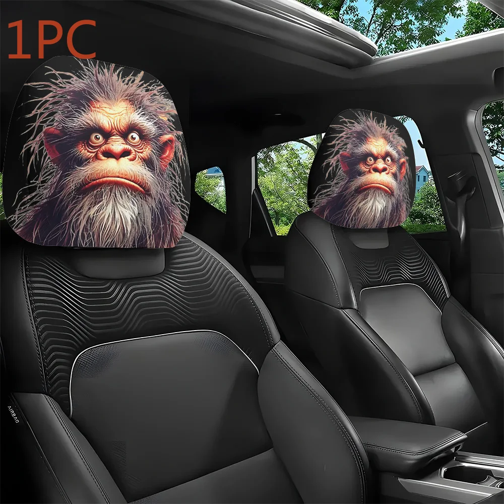 Decorative car headrest sleeve, breathable fabric, slip‑on design. Update your car interior look, machine washable for easy care