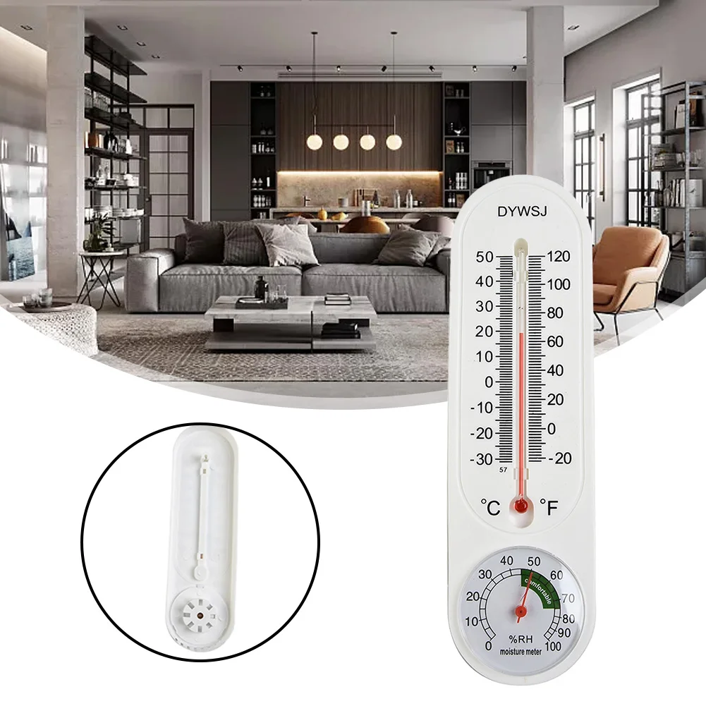 2pcs Wall Mounted Thermometer Hygrometer Breeding Thermometer Greenhouse Household Temperature Reader