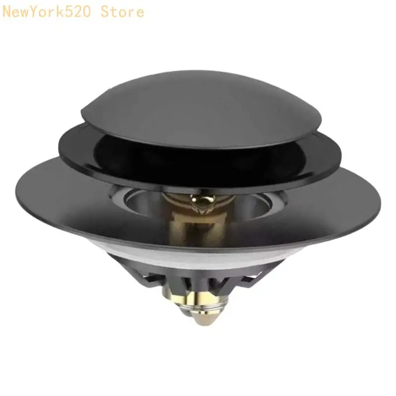 Universals Bath Tub Drain Stoppers Push Type Drain Plug Bounce Cores Shower Drain Hair Catcher Bathtub Stopper N84C