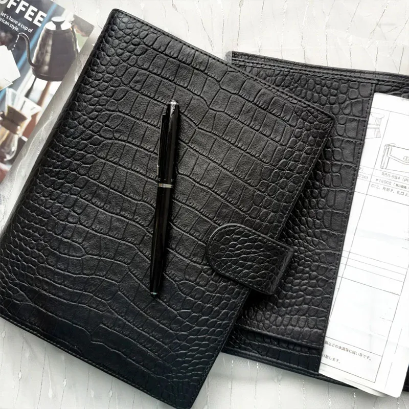 A5 Size Rings Planner with 19MM Rings Binder Genuine P Leather Notebook Agenda Organizer Sketchbook