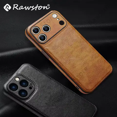 Soft Leather Case for iPhone 17 14 13 12 11 16 Pro Max XR 15 Plus Air Ultra Thin Lens Protection iphone16 16Pro Cover Coque