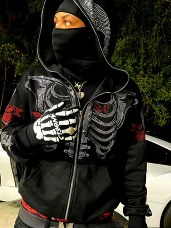 

Парная толстовка с принтом, с капюшоном, повседневная, свободного кроя, из полиэстера, с длинным рукавом, на молнии, с круглым вырезом, унисекс