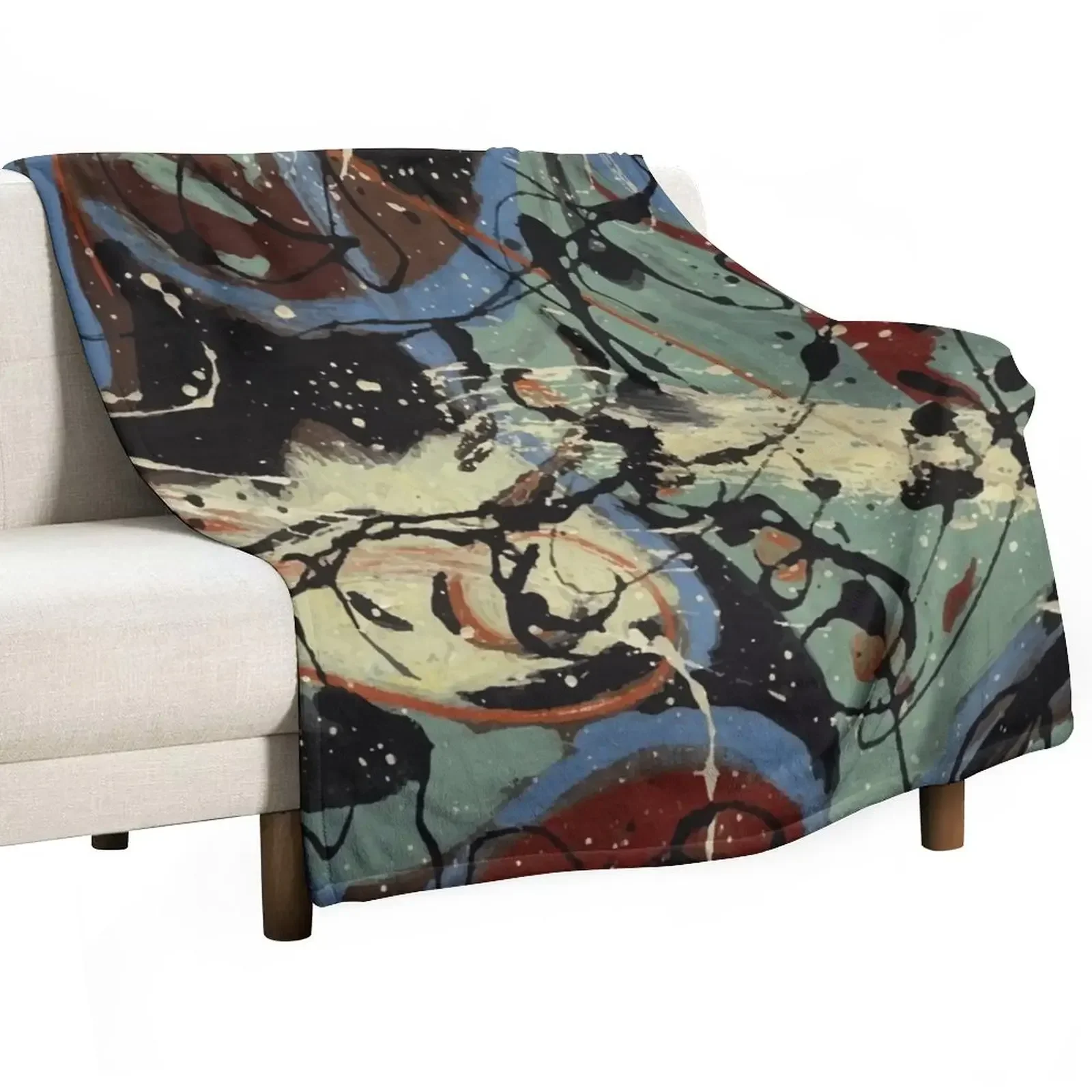 

New Jackson Pollack | Composition with Pouring II Throw Blanket warm winter Soft Beds Blankets