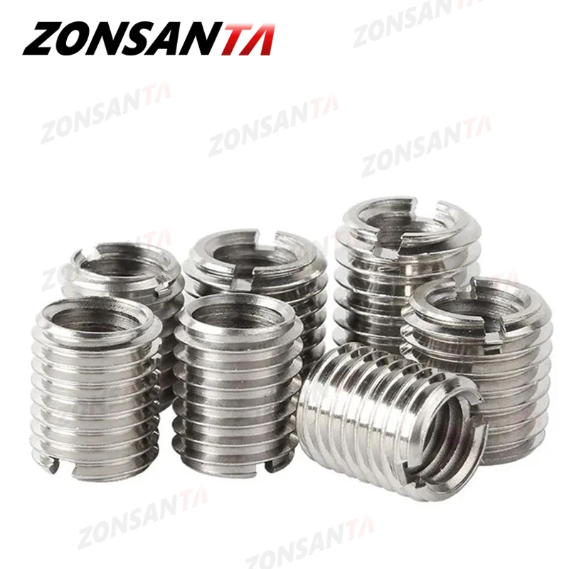 Slotted Inside Outside Thread Adapter Screw M2-12Wire 304 Stainless Steel Thread Insert Sleeve Conversion Nut Coupler Convey1244