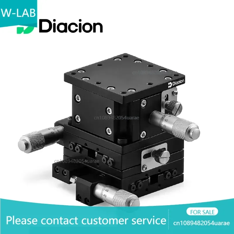 Diacion XYZ Multi-axis 60*60mm Aluminum Alloy Linear Ball Guide Stage High Accuracy Precision Laboratory Testing Manual 3kgf