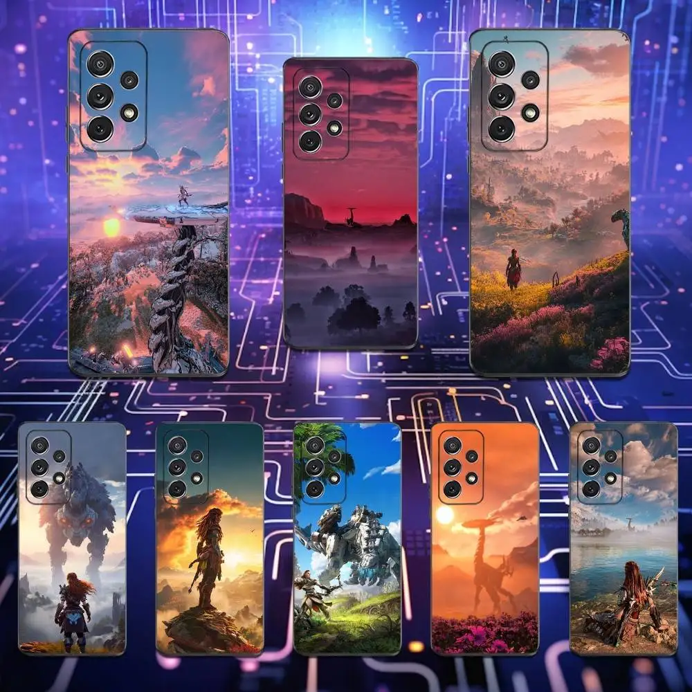 

H-Horizon Game Zero D-Dawn Phone Case For Samsung S25,S24,S23,S22,S21,S20,S10,Ultra,Plus,Lite,FE,Soft Silicone Black Cover