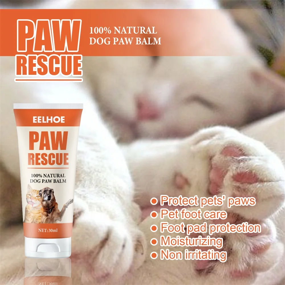 30ml Pet Paw Balm, Dog Paw Moisturizer and Protector Wax, Repairs Dry & Cracked Paw Pad Protector for Dogs and Cats