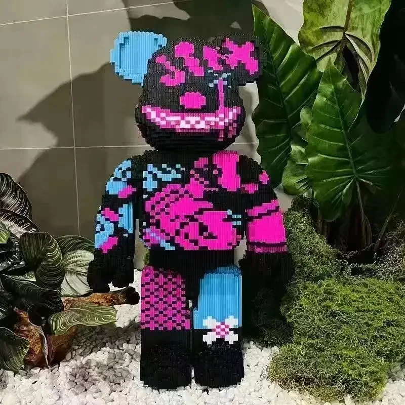 55CM Super Large Series Violent Bear Building Blocks Decoration Small Particle Three Dimensional Assembly Toy Gift - view 3