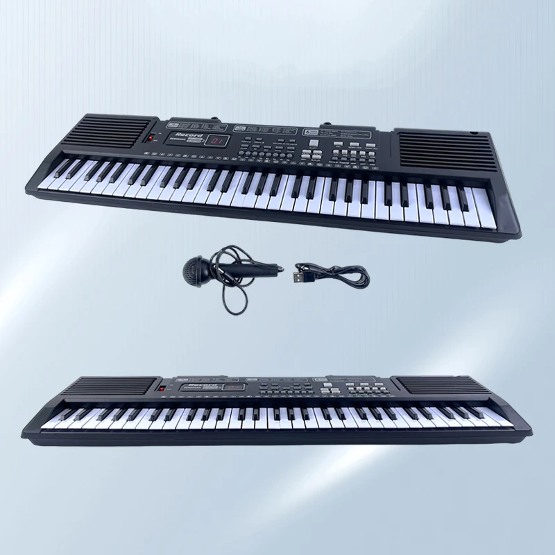 61-Key Kids Electronic Keyboard Piano with Microphone & USB – Portable Educational Musical Instrument for Children Ages 3+