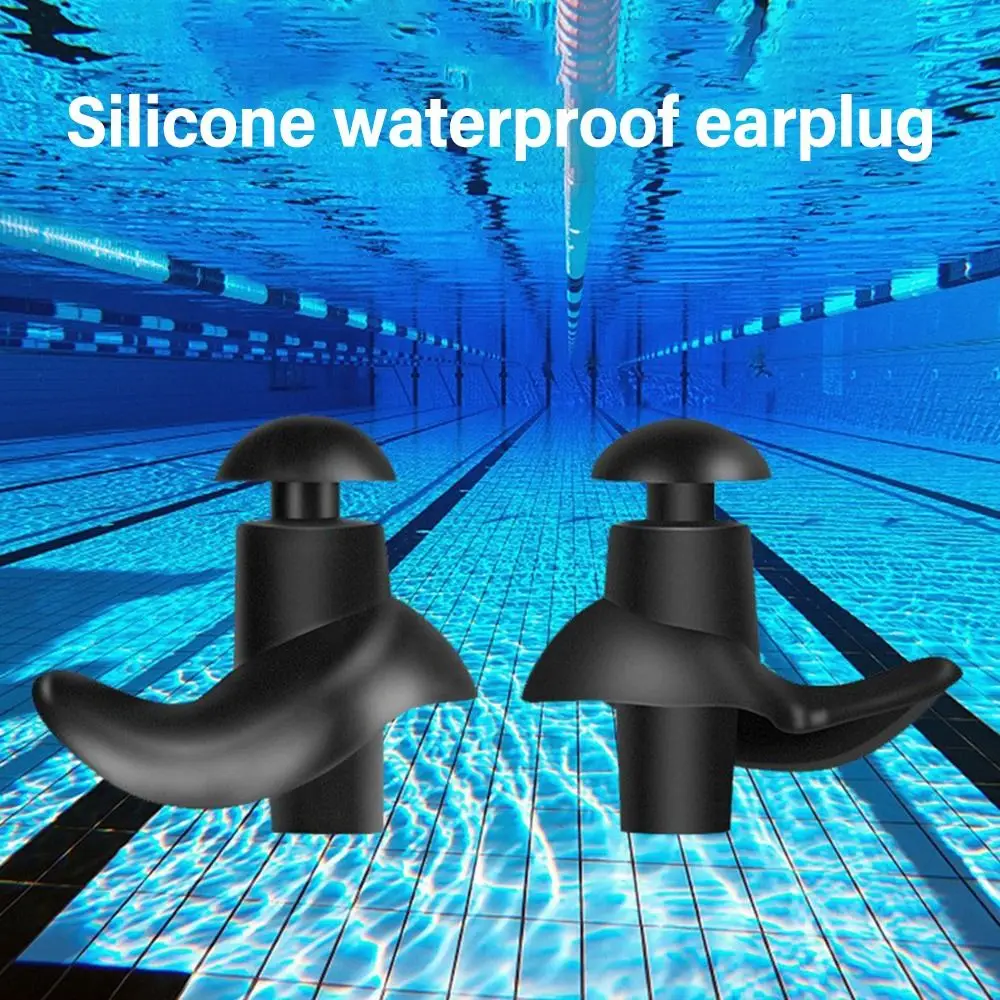Silicone Earplug Nose Clip Suit Soft Multicolor Swimming Earplugs Set with Case Waterproof Ear Plugs Diving/Surfing/Swimming