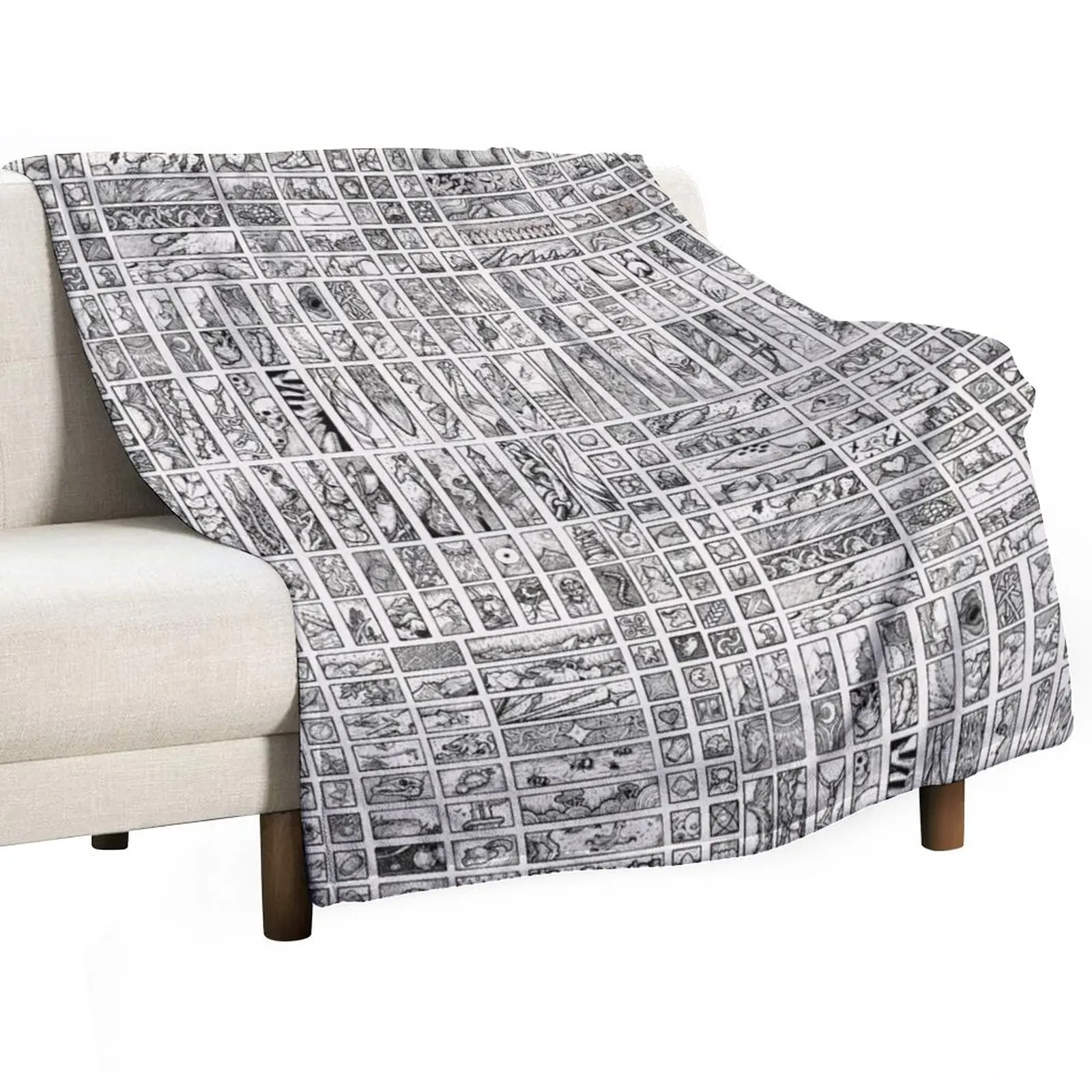 Thought Train - Cross Pattern Throw Blanket warm winter Quilt Thermal Blankets