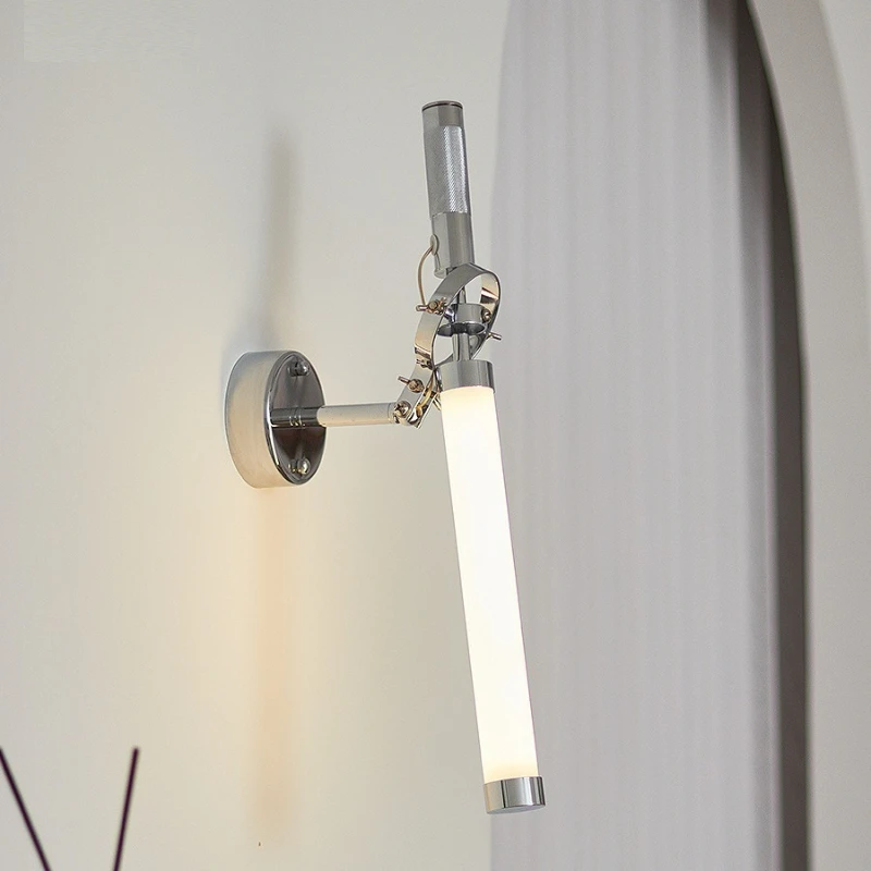 Bauhaus Long Strip Glass LED Wall Lamps Retro Industrial Wall Lights Corridor Bathroom Aisle Bedroom Bedside Adjustable Sconces