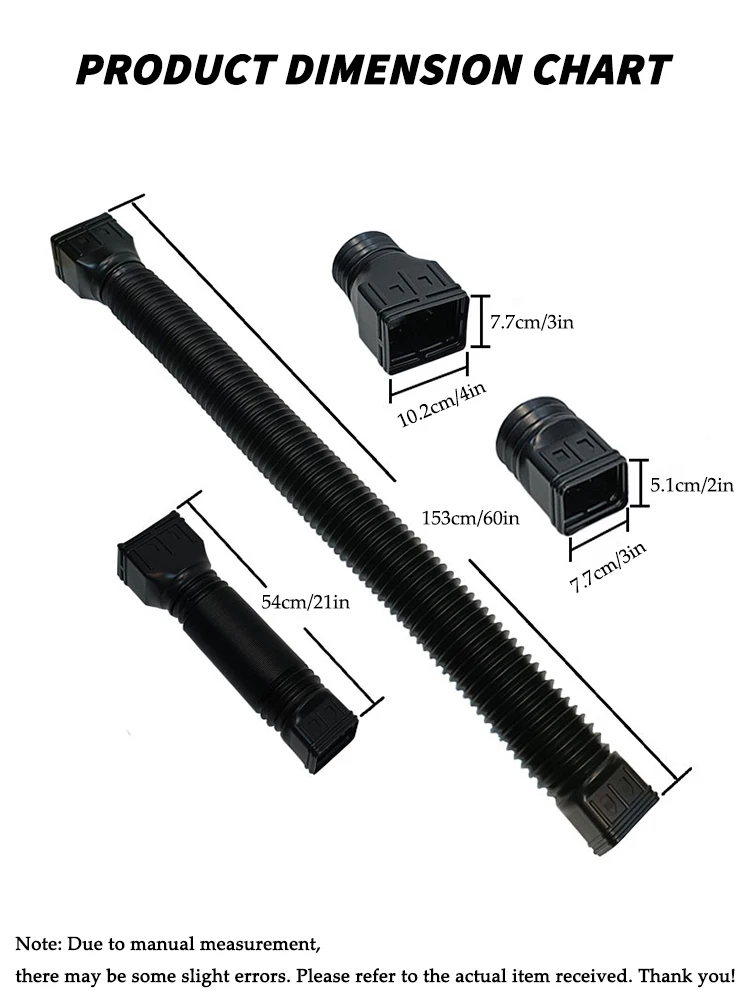 2pcs Rain Gutter Downspout Extensions Flexible, Drain Downspout Extender, Down Spout Drain Extender, Gutter Connector Rainwater