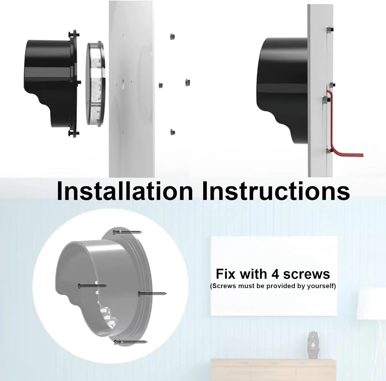ไฟเตือนจราจร 60LED ขนาด 4.9 นิ้ว, กันน้ำและทนต่ออุณหภูมิสูง, โครงสร้างพลาสติก PC, ไฟตกแต่งรถบรรทุกและไฟคนเดินเท้า