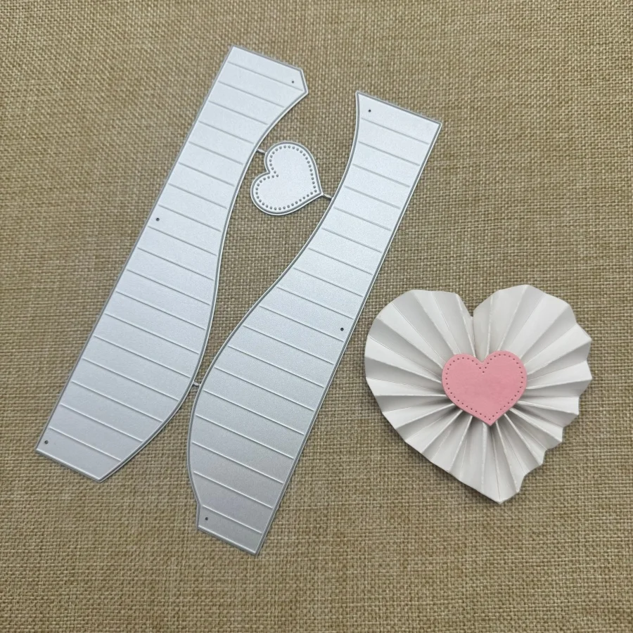 Herzförmige Origami-Dekoration, Metall-Stanzformen, Sammelalbum, Papier, Basteln, Messerform, Schablonen, Fotoalben