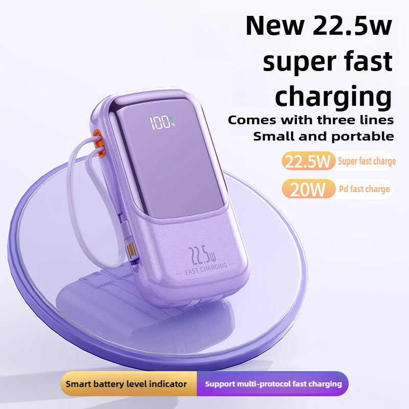

20000mAh Power Bank with Built in Cable 22.5W Super Fast Charging Portable Charger