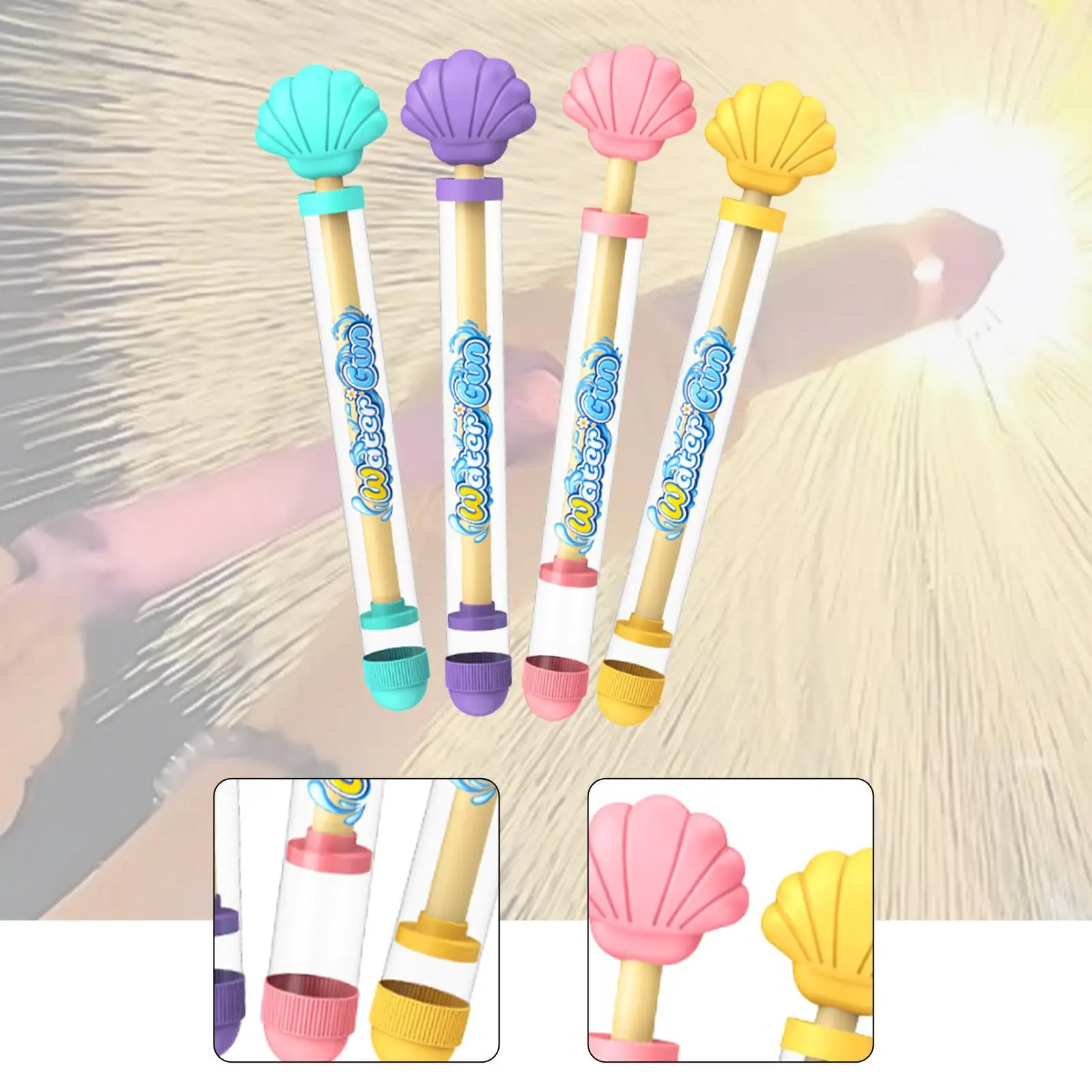 4 piezas de squirters de agua, suministros de lucha contra el agua para patio trasero de playa al aire libre