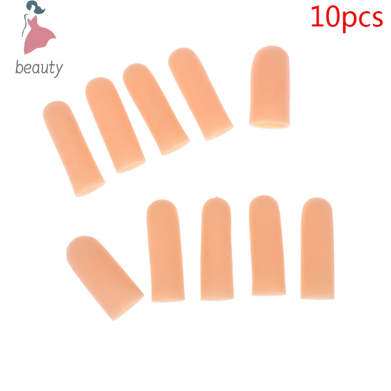 10pcs/set Silicone Gel Tube Hand Bandage Finger Protector Pain Relief Thumb Cap finger For Feneral toe finger protection