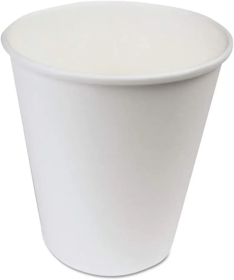 

Paper Hot Cups, 10 Oz, White, 20 Cups/sleeve, 50 Sleeves/carton