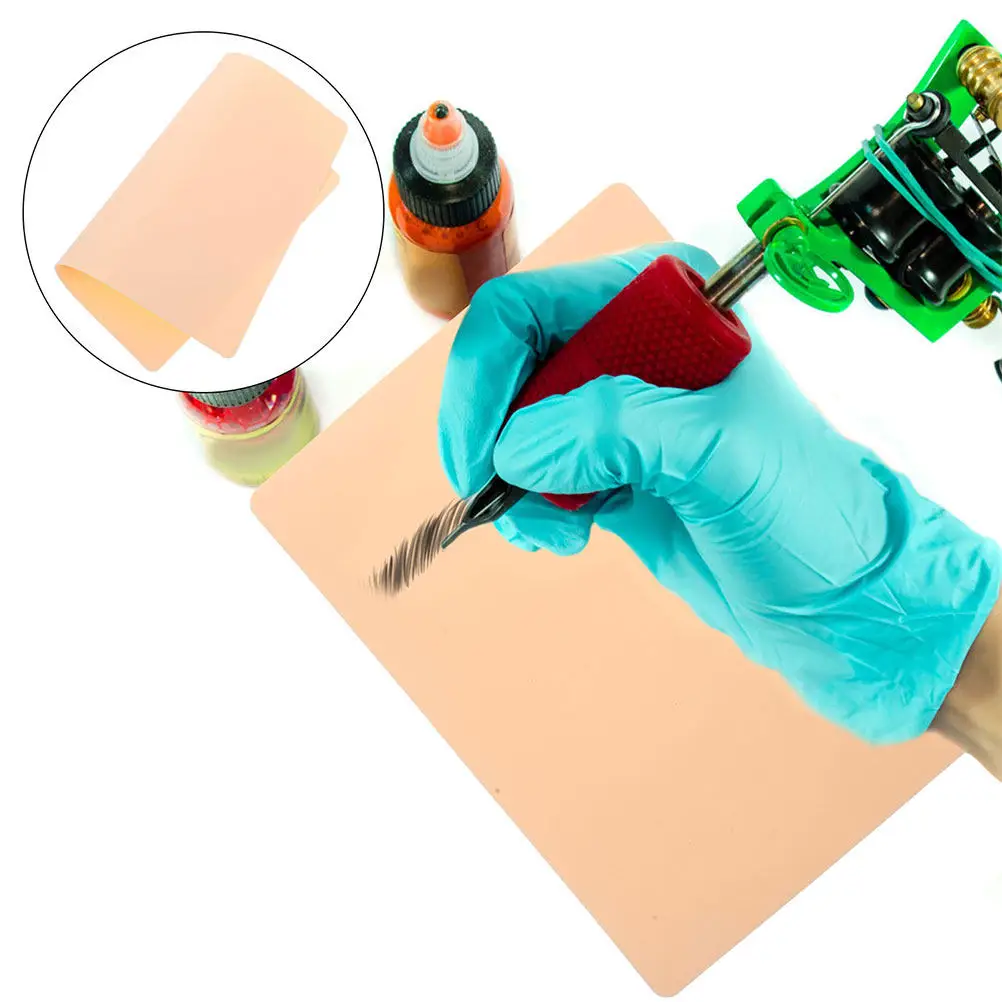 

10Pcs Silicone Practice Skin for Tattooing Realistic Fake Skin for Microblading Lip Eyebrow Embroidery Tattoo Training Tools