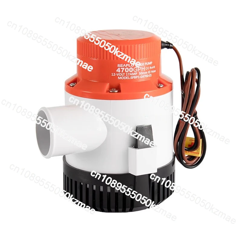 4700GPH 12V 16A Yacht Bilge Pump, DC Submersible Pump/large Flow Water Pump